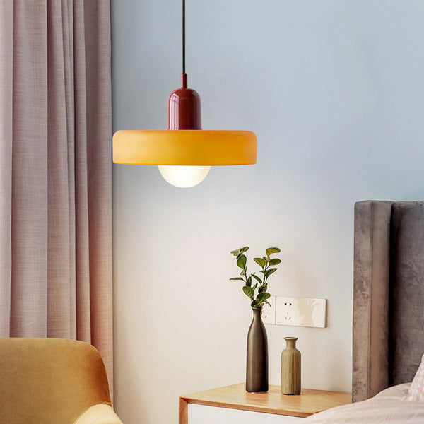 Rovenature Colored Glass Bauhaus Pendant Light