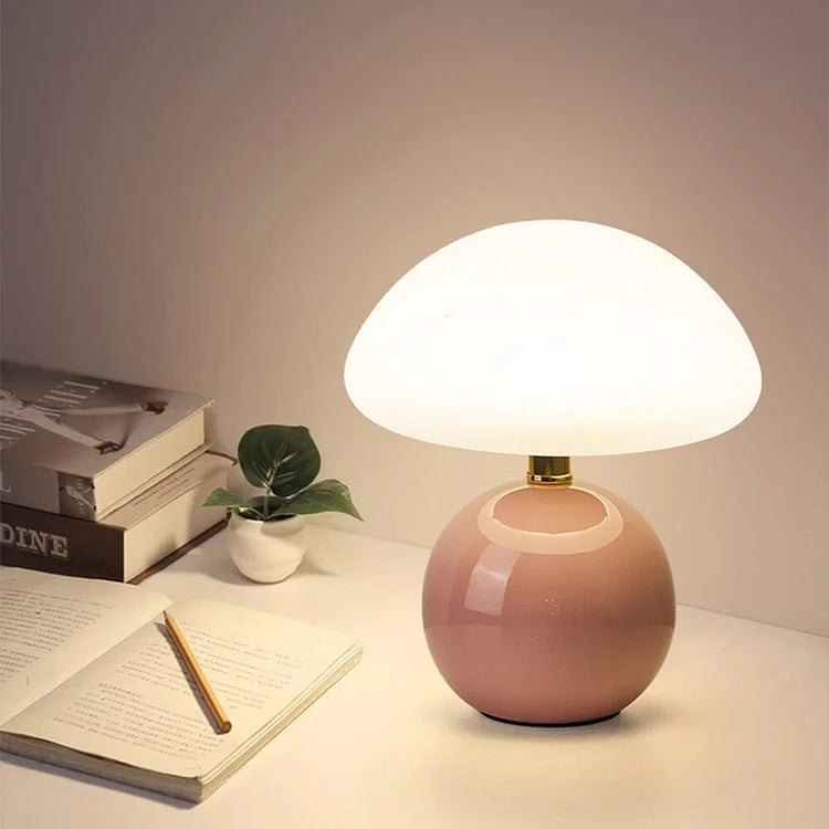 Rovenature Cream Mushroom Table Lamp