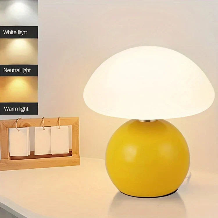 Rovenature Cream Mushroom Table Lamp