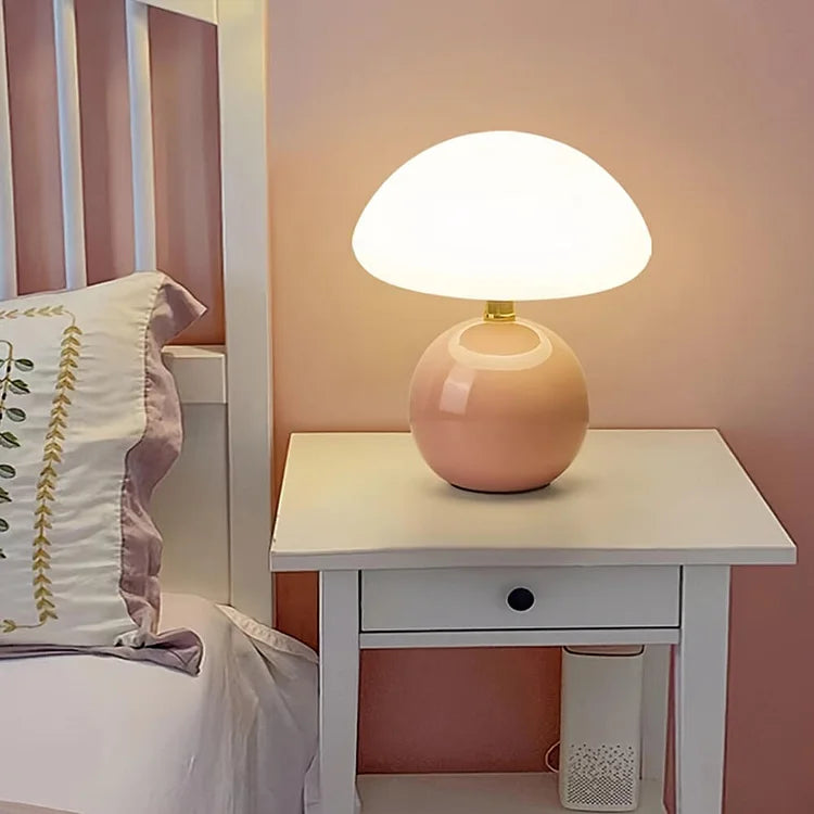 Rovenature Cream Mushroom Table Lamp