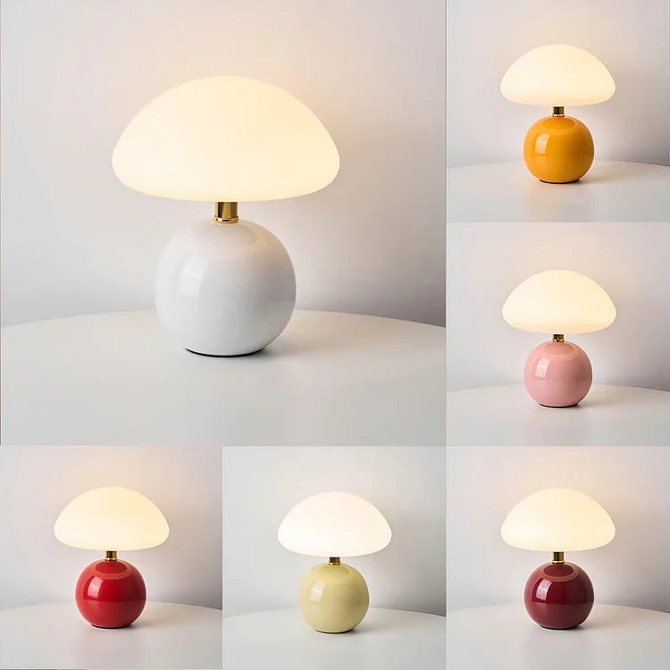 Rovenature Cream Mushroom Table Lamp