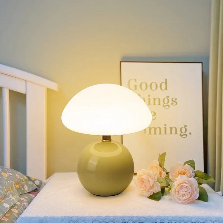 Rovenature Cream Mushroom Table Lamp