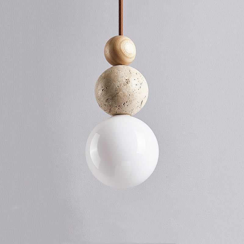 Modern Simple Style Rovenature Natural Lava Stone Pendant Light