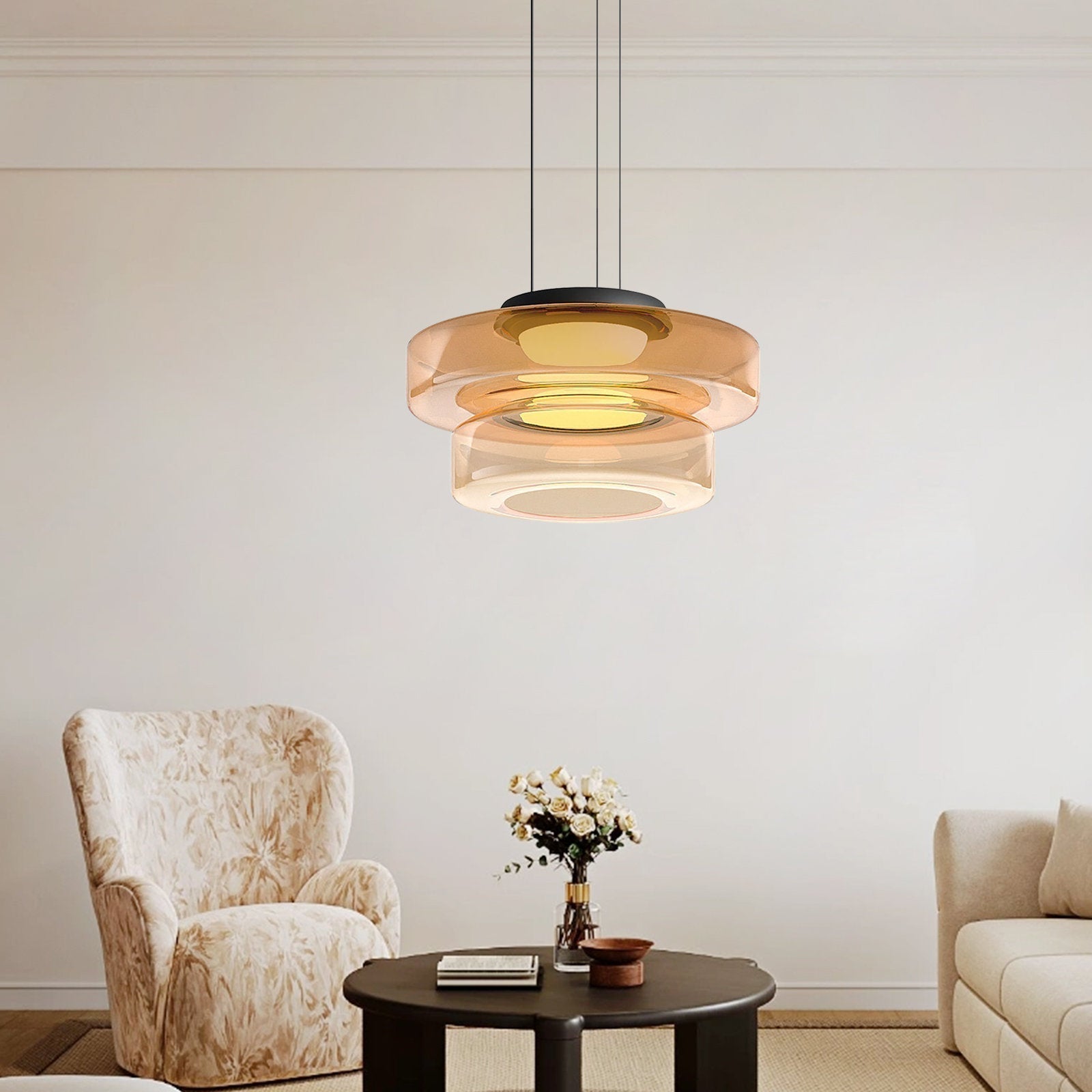 Rovenature Style Glass Pendant Lights