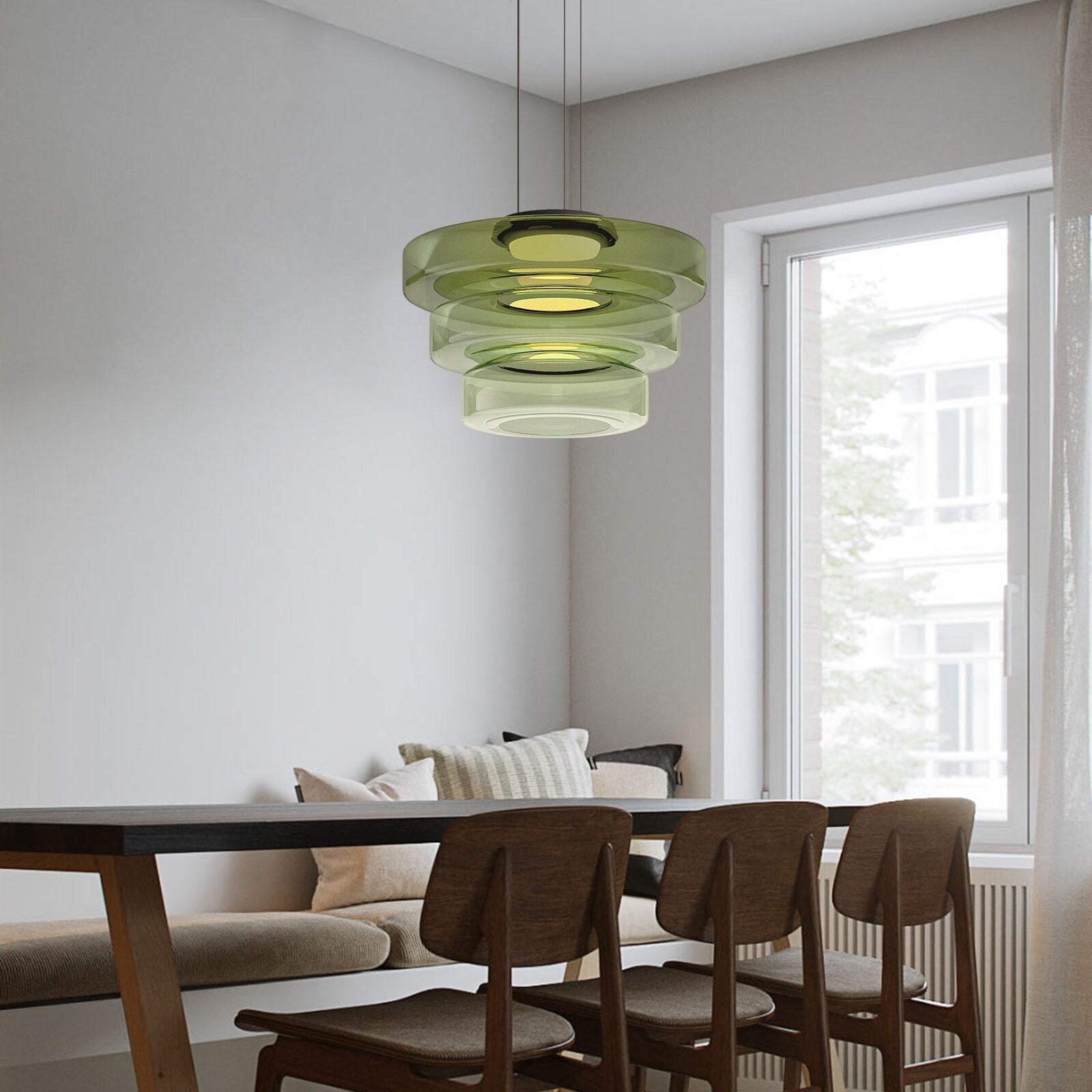 Rovenature Style Glass Pendant Lights