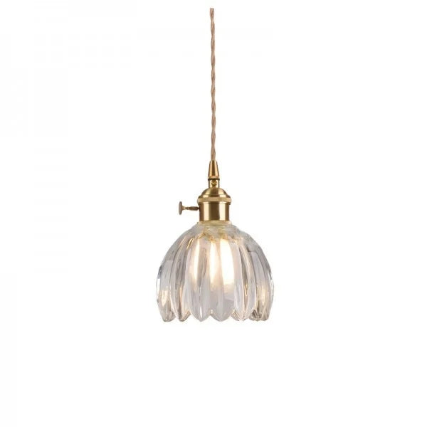 Rovenature Retro Glass Flower Pendant Lamp