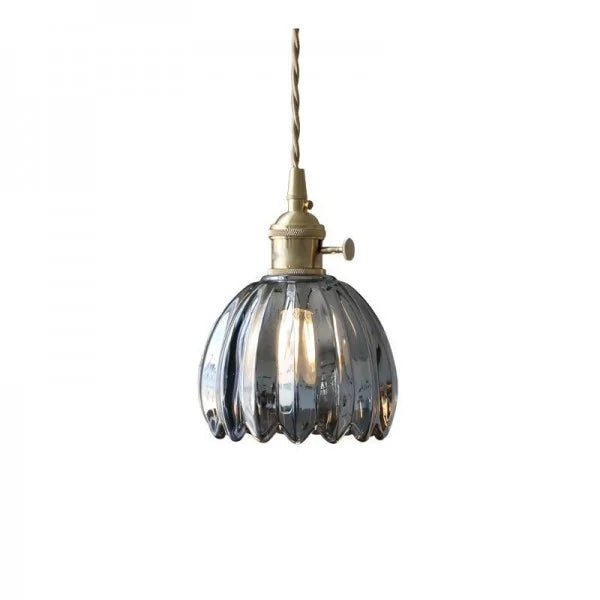 Rovenature Retro Glass Flower Pendant Lamp