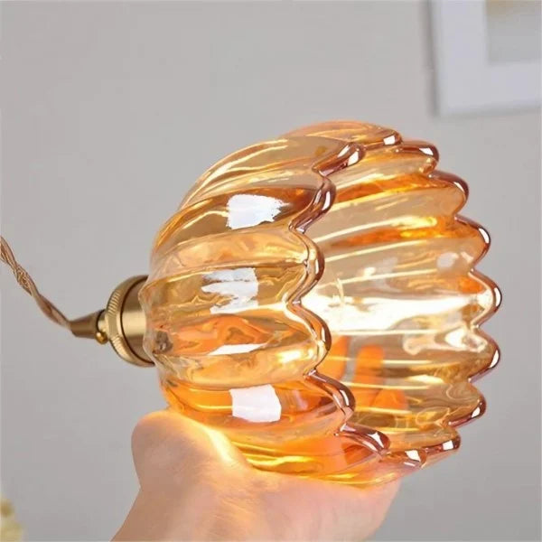 Rovenature Retro Glass Flower Pendant Lamp