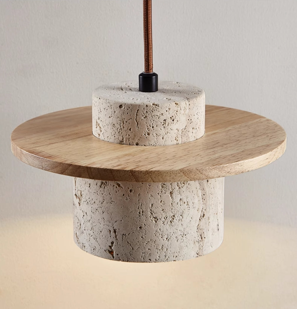 Rovenature Cave Stone Travertine Pendant Light