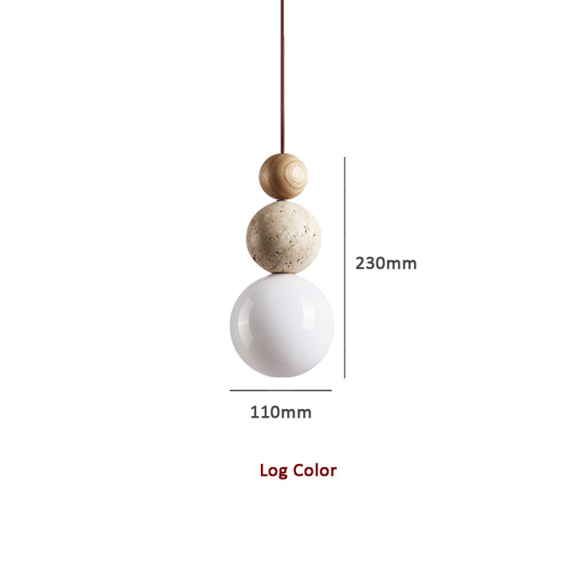 Modern Simple Style Rovenature Natural Lava Stone Pendant Light