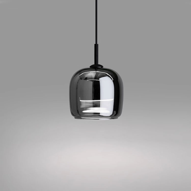 Rovenature Black Glass Pendant Light - Modern LED Chandelier for Stylish Interiors